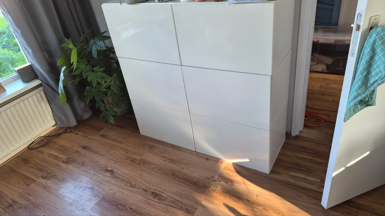 IKEA Besta kasten, gestapeld, wit hoogglans, Ophalen, Zo goed als nieuw