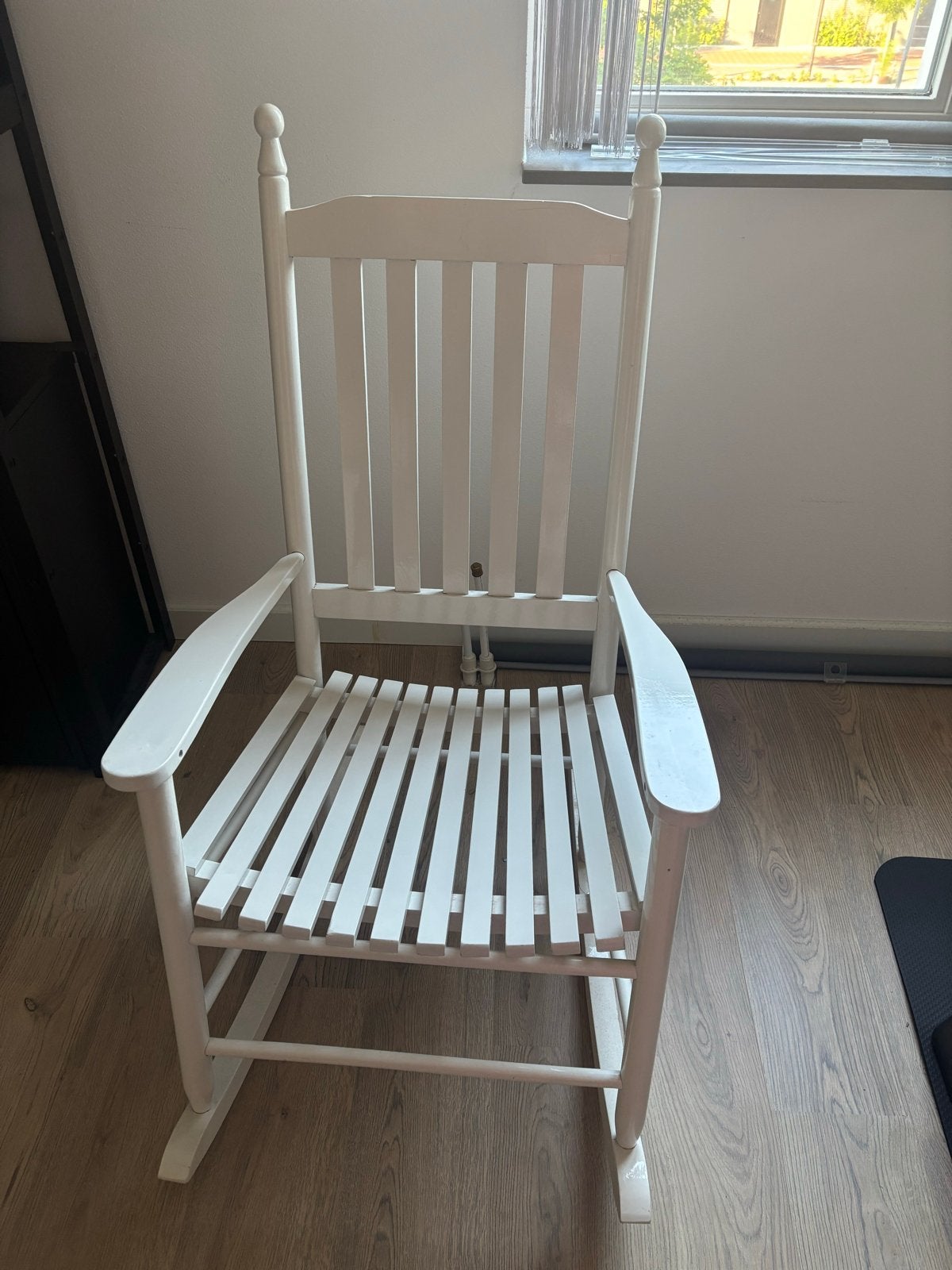 Witte houten schommelstoel, Ophalen, Gebruikt, Wit, Eén