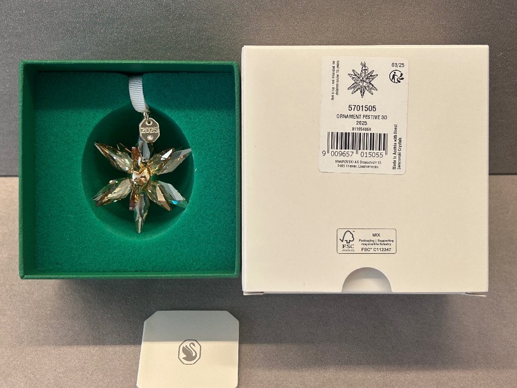 Swarovski SALE Kerstster 2025 - 3D Ornament, Festive SALE, Ophalen of Verzenden, Nieuw, Figuurtje