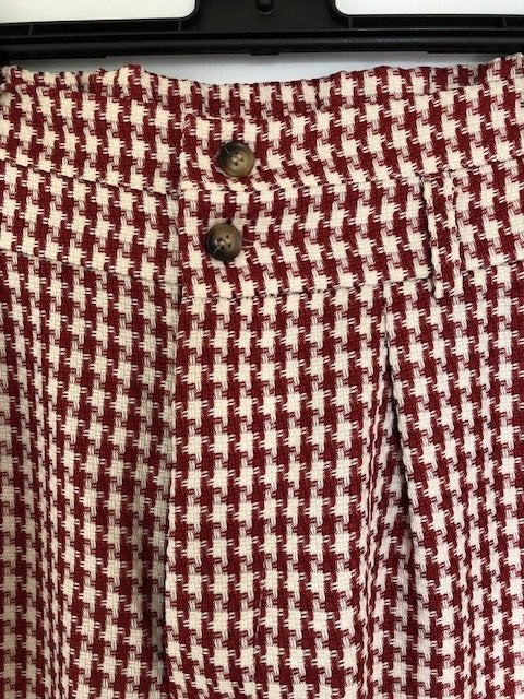 Rode wijde pepita broek van - Shein -., Kleding | Dames, Maat 42/44 (L), Nieuw, Ophalen of Verzenden, Lang