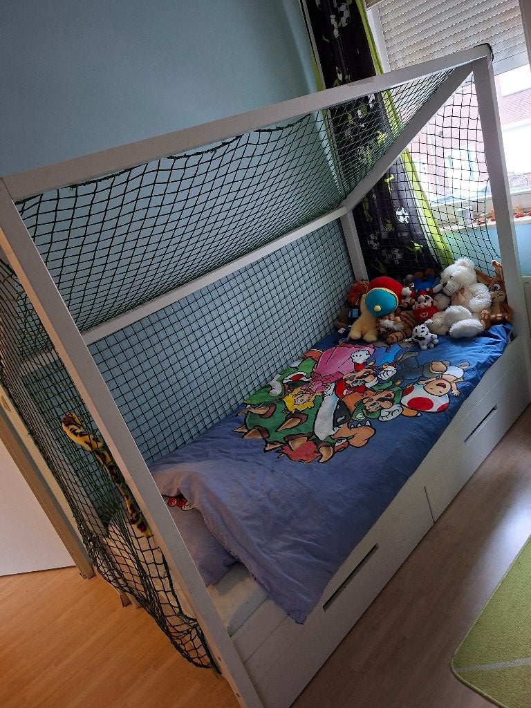 Goal bed eenpersoons, Kinderen en Baby's, Ophalen, 85 tot 100 cm, Gebruikt, Matras