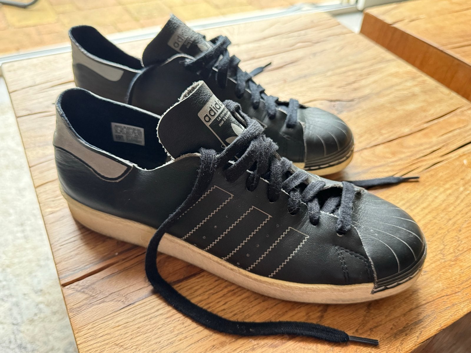 Adidas Superstar (vintage) 80’s Decon sneakers, maat 42 2/3, Ophalen of Verzenden, Zo goed als nieuw, Zwart, Sneakers of Gympen