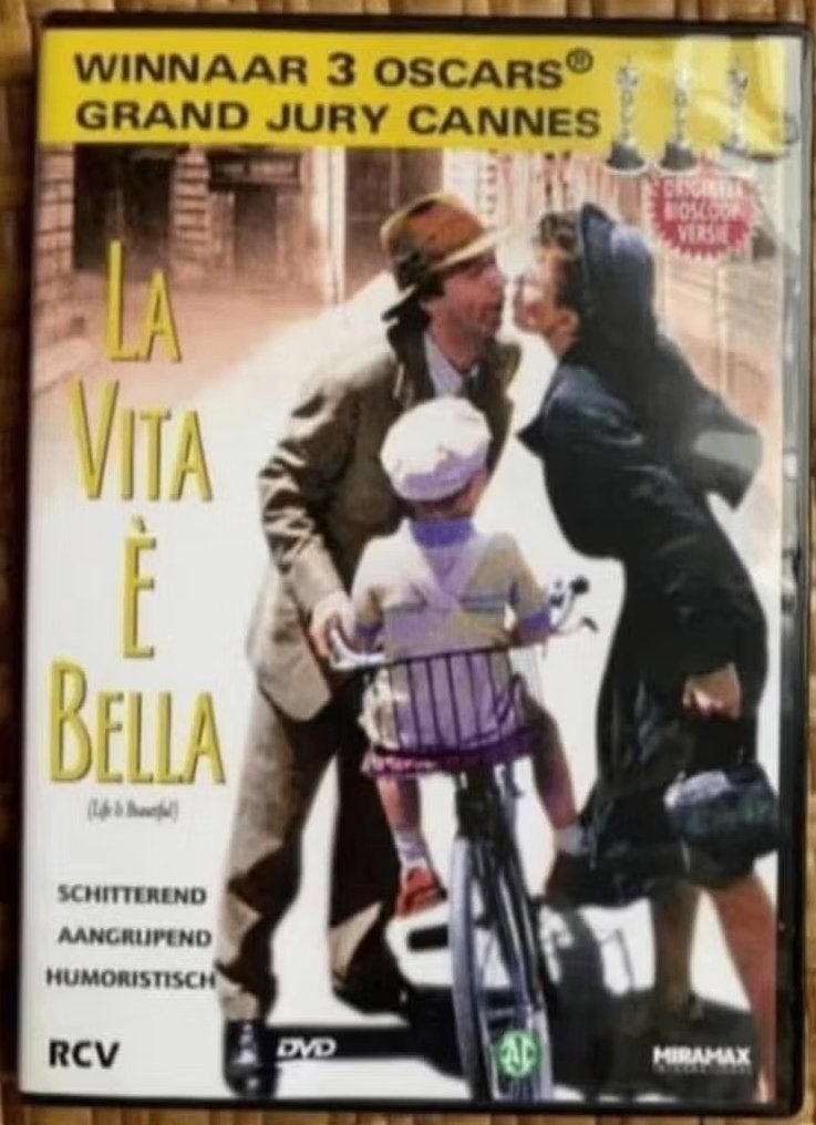 DVD La Vita è bella; Winnaar 3 Oscars, Grand Jury Cannes, Alle leeftijden, Ophalen of Verzenden, Zo goed als nieuw, Italië