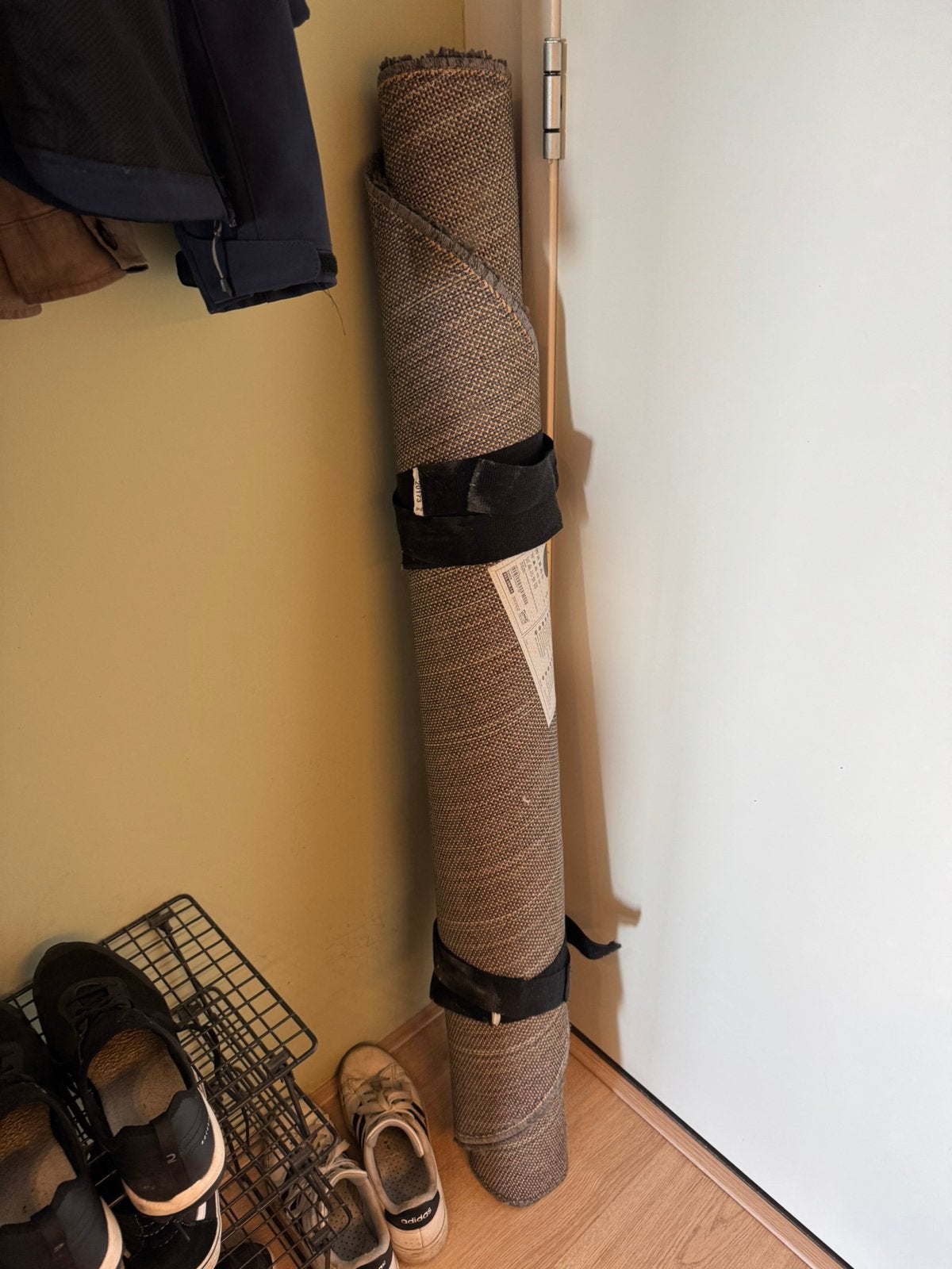 Ikea Ådum vloerkleed grijs ø130cm, Huis en Inrichting, Stoffering | Tapijten en Kleden, Ophalen, Laagpolig, Rond, Zo goed als nieuw