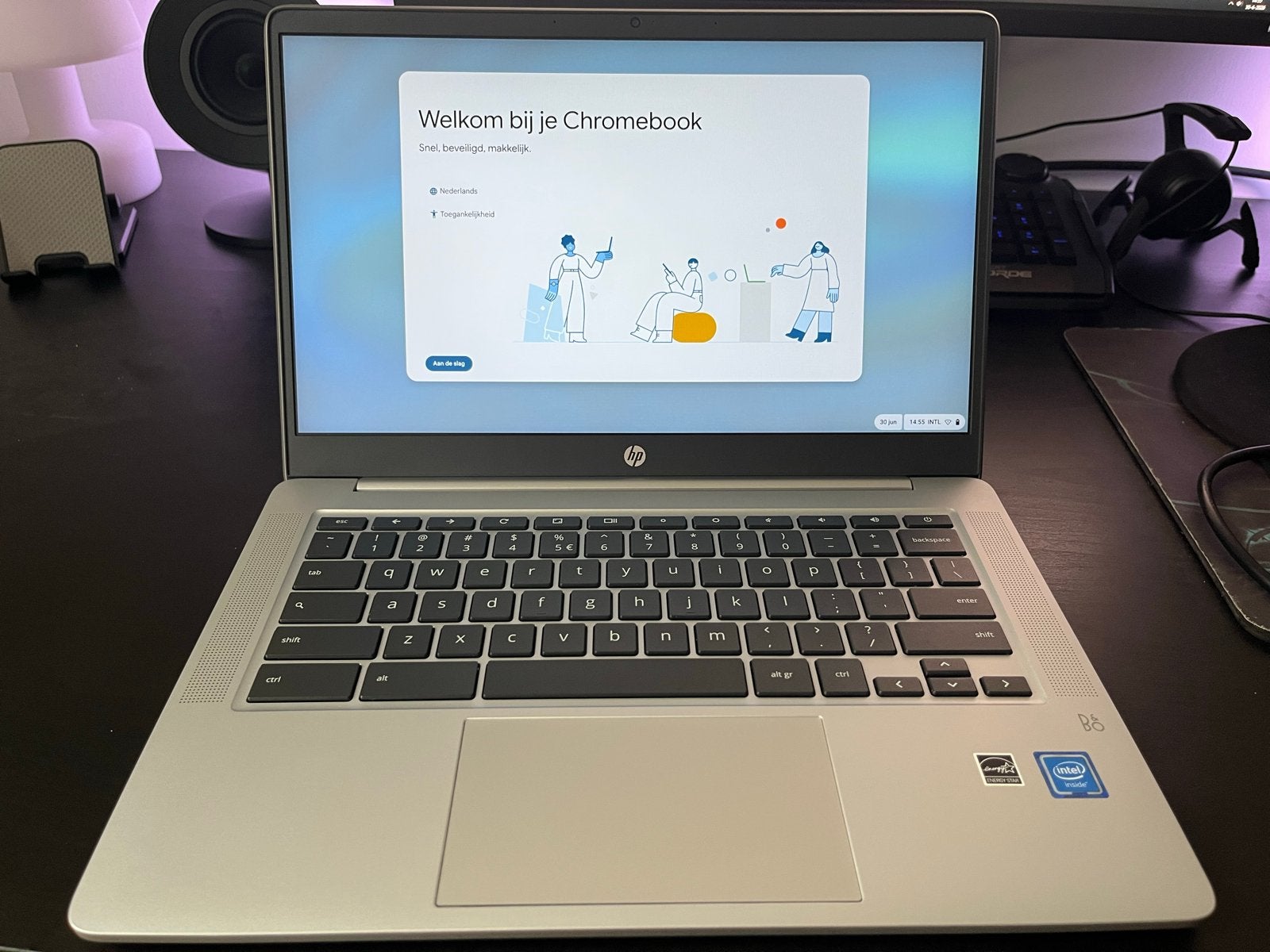 HP Chromebook 14a-na0161nd - Zo goed als nieuw, Ophalen, 14 inch, 4 GB of minder, 64 GB