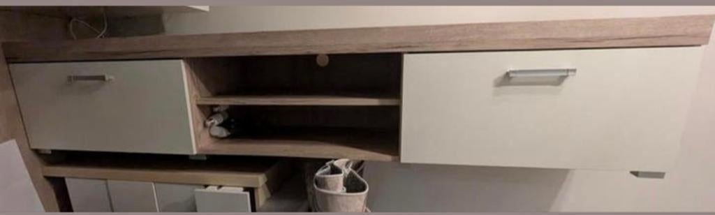 Moderne TV-kast met opbergruimte, Ophalen, 150 tot 200 cm, Zo goed als nieuw, Minder dan 100 cm