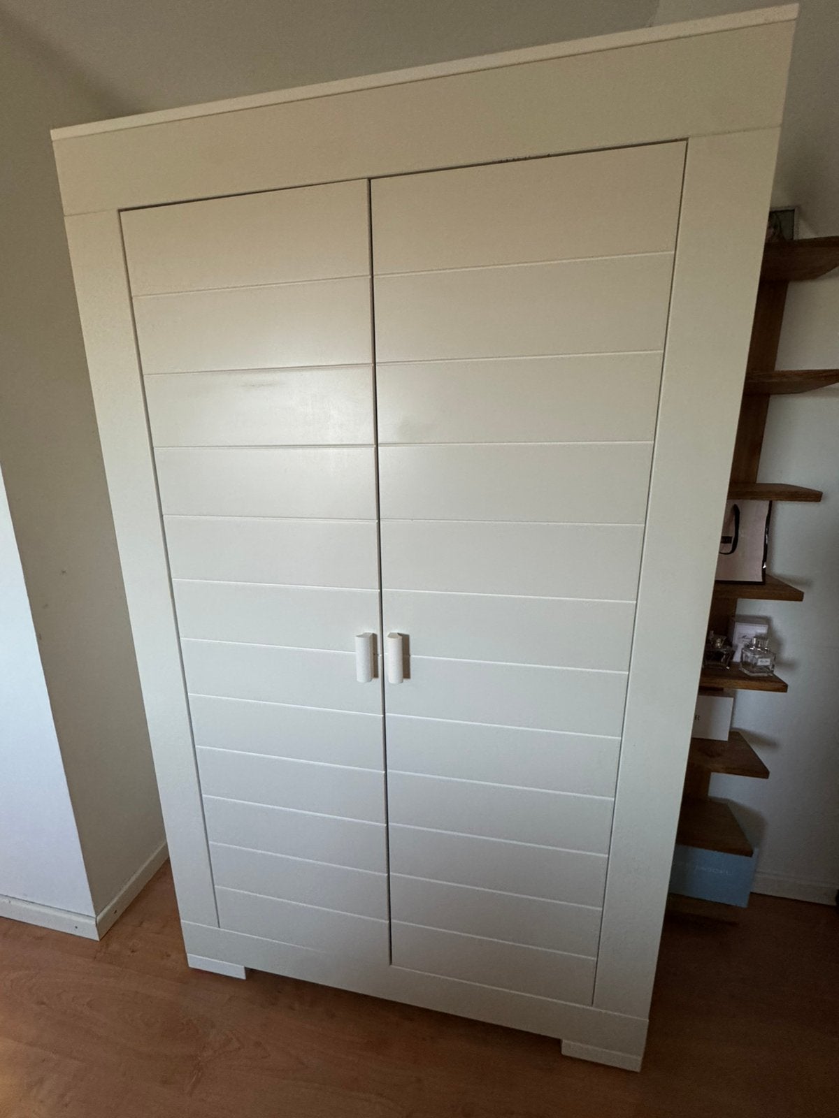 Witte kledingkast, Ophalen, 100 tot 150 cm, Zo goed als nieuw, 150 tot 200 cm