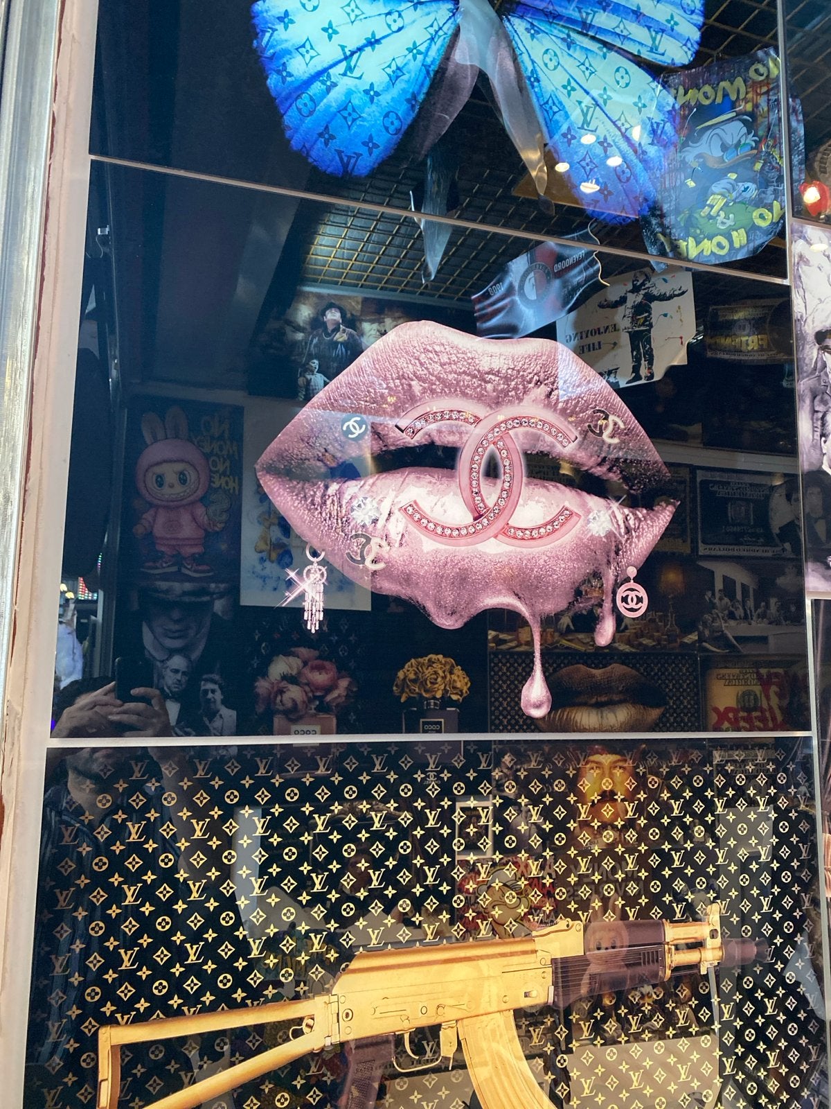 Mooie lip plexiglas kunstwerk 90x60cm, Ophalen of Verzenden, Kunststof, Print, Overig onderwerp
