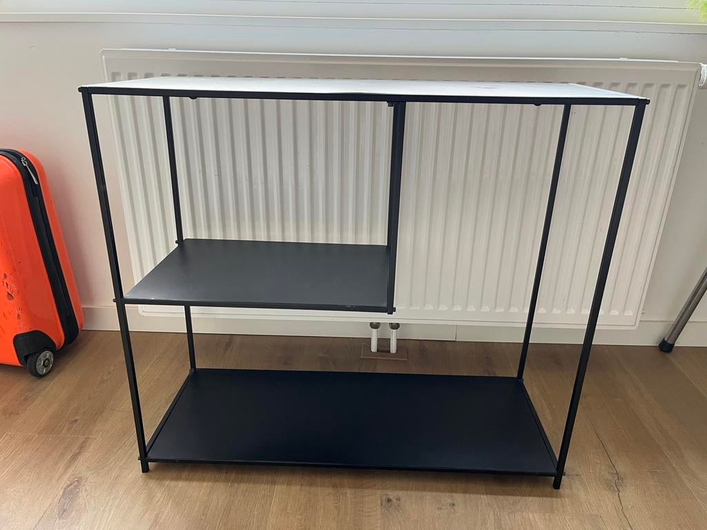 Zwart stalen kledingkast - Black steel wardrobe, Ophalen, 50 tot 100 cm, Zo goed als nieuw, Minder dan 100 cm