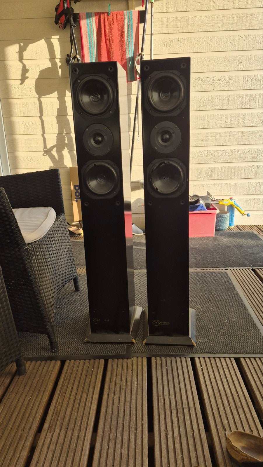 Elipson Orphee luidsprekers zwart, Gebruikt, Speakerset, 60 tot 120 watt, Ophalen