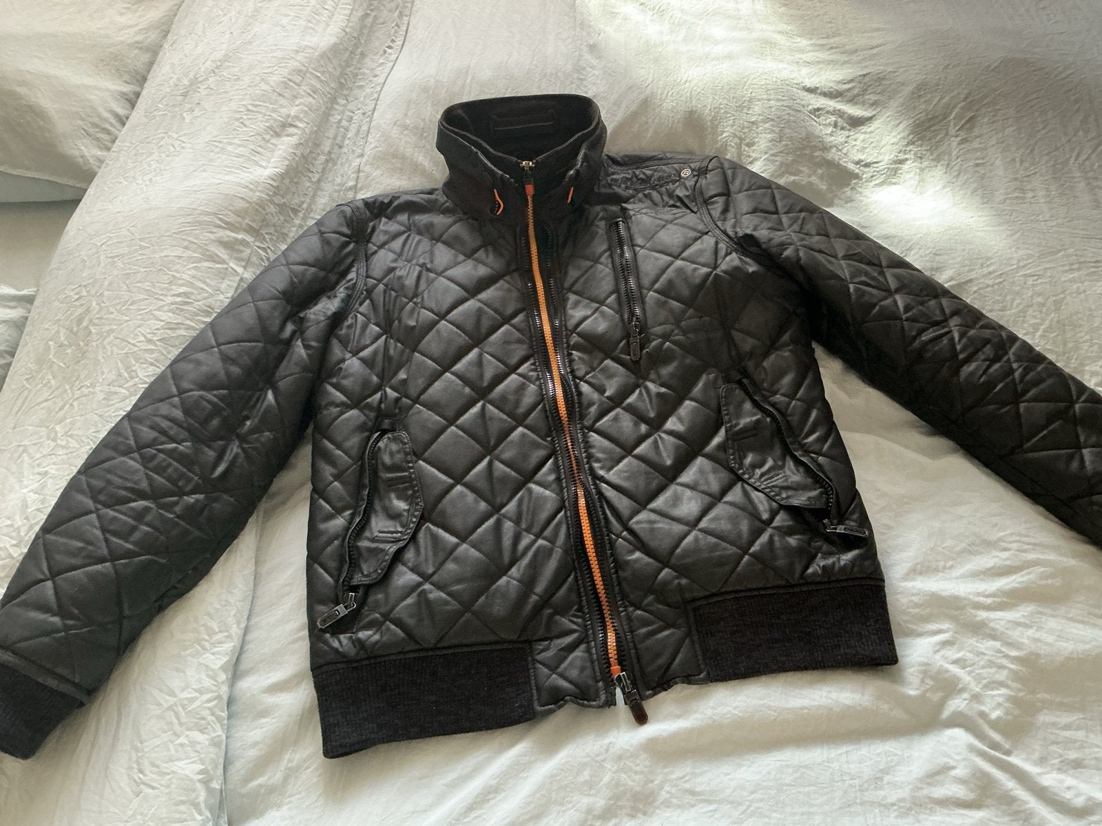 SUPERDRY Winterjas Heren Bomber Zwart Maat XXL Dubbele Rits, Ophalen of Verzenden, Gedragen, Overige maten, Zwart