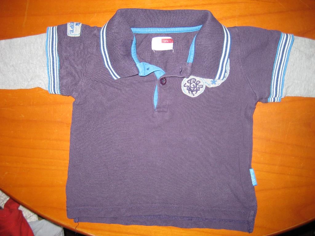 Paars polo, 74, name it, Kinderen en Baby's, Babykleding | Maat 74, Ophalen of Verzenden, Zo goed als nieuw, Jongetje, Shirtje of Longsleeve