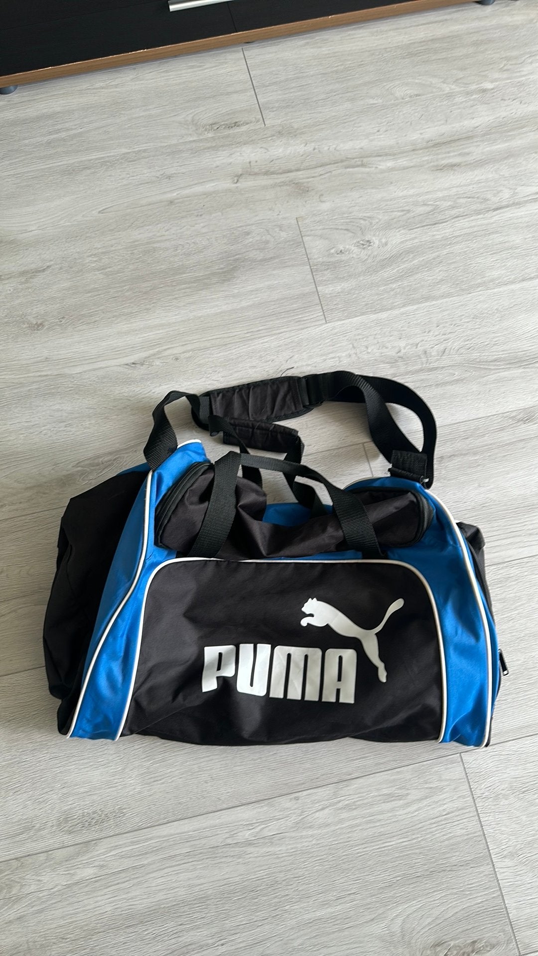 Puma Sporttas - Zwart/Blauw - 64x32x43 cm, Ophalen of Verzenden, Gebruikt, Unisex volwassen