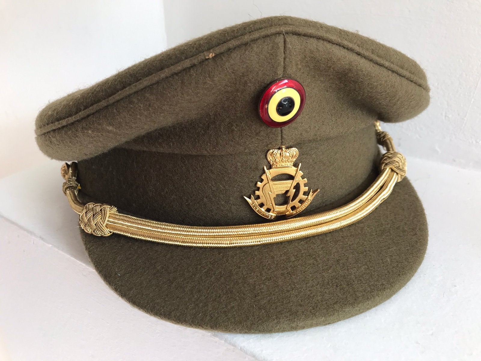 Militaire pet officier logistiek België, Ophalen of Verzenden, Landmacht, Overige gebieden, Helm of Baret