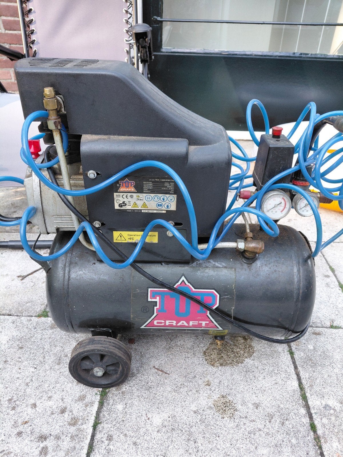 Compressor, Ophalen, Gebruikt, 6 tot 10 bar, Minder dan 200 liter/min