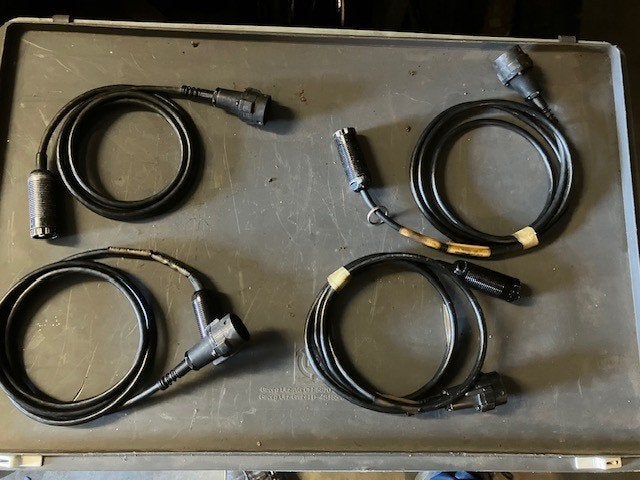 4 x kabel headset ex NL leger (navelstreng) verbinding vtg., Ophalen of Verzenden, Landmacht, Nederland, Overige typen