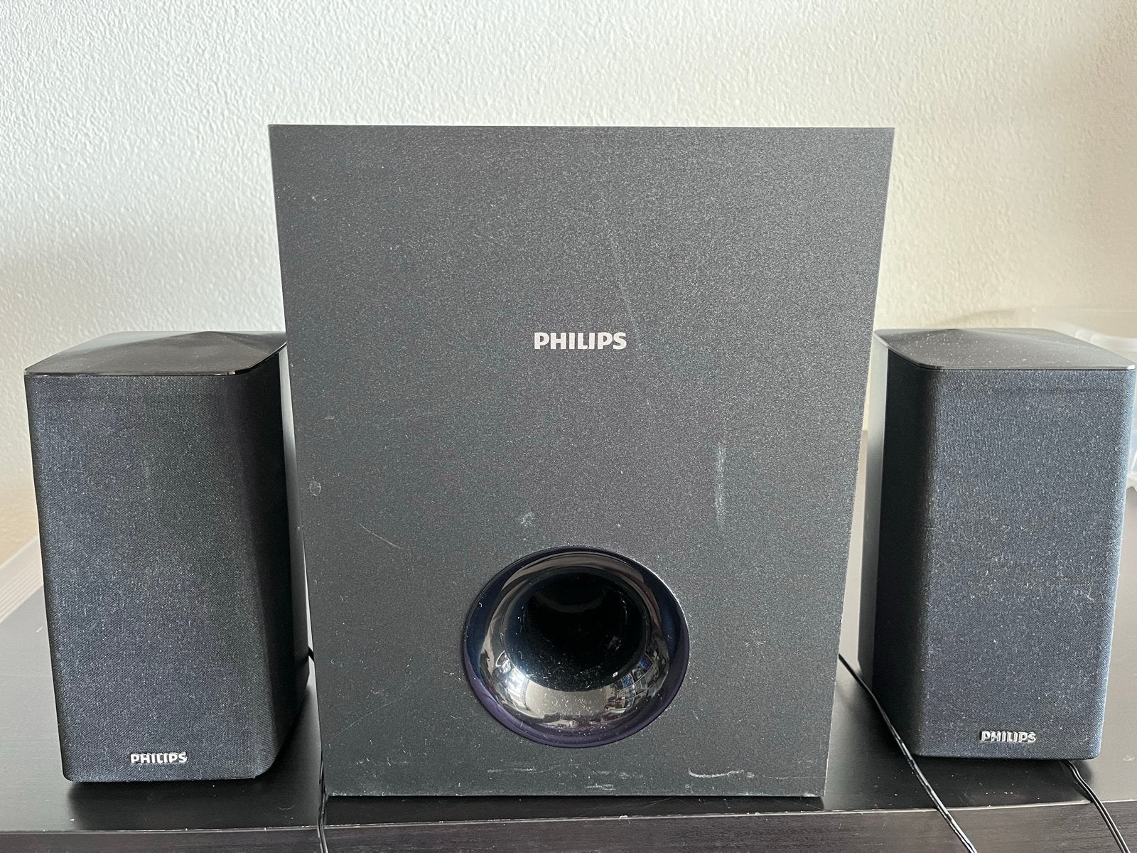 Philips HTB3000 Subwoofer met 2 satelliet speakers, Ophalen, Philips, Gebruikt, Speakerset