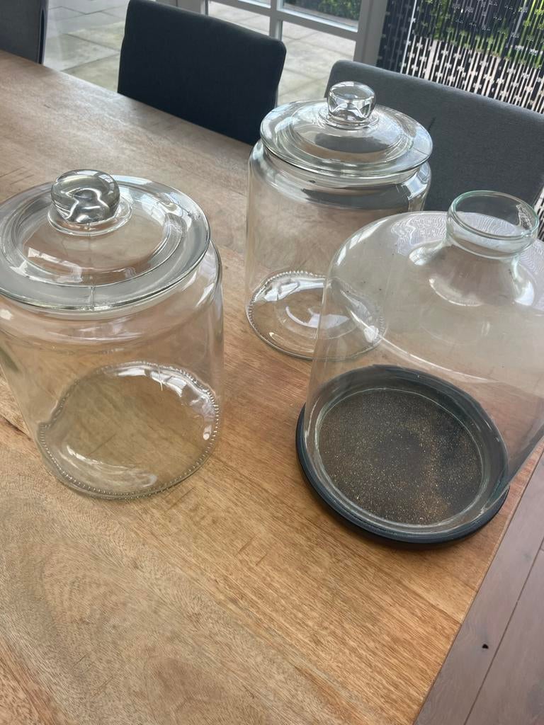 Glazen potten en stolp, Ophalen, Gebruikt, Overige kleuren, Glas