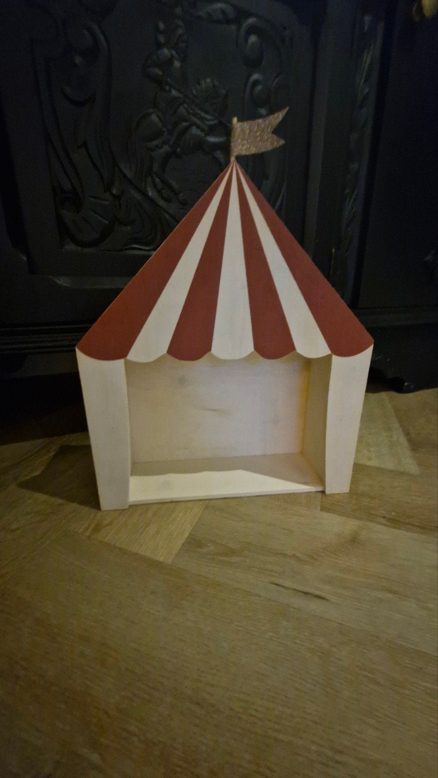 Houten circustent decoratie en ingelijste print, Ophalen, Hout, Meerkleurig, Overige stijlen