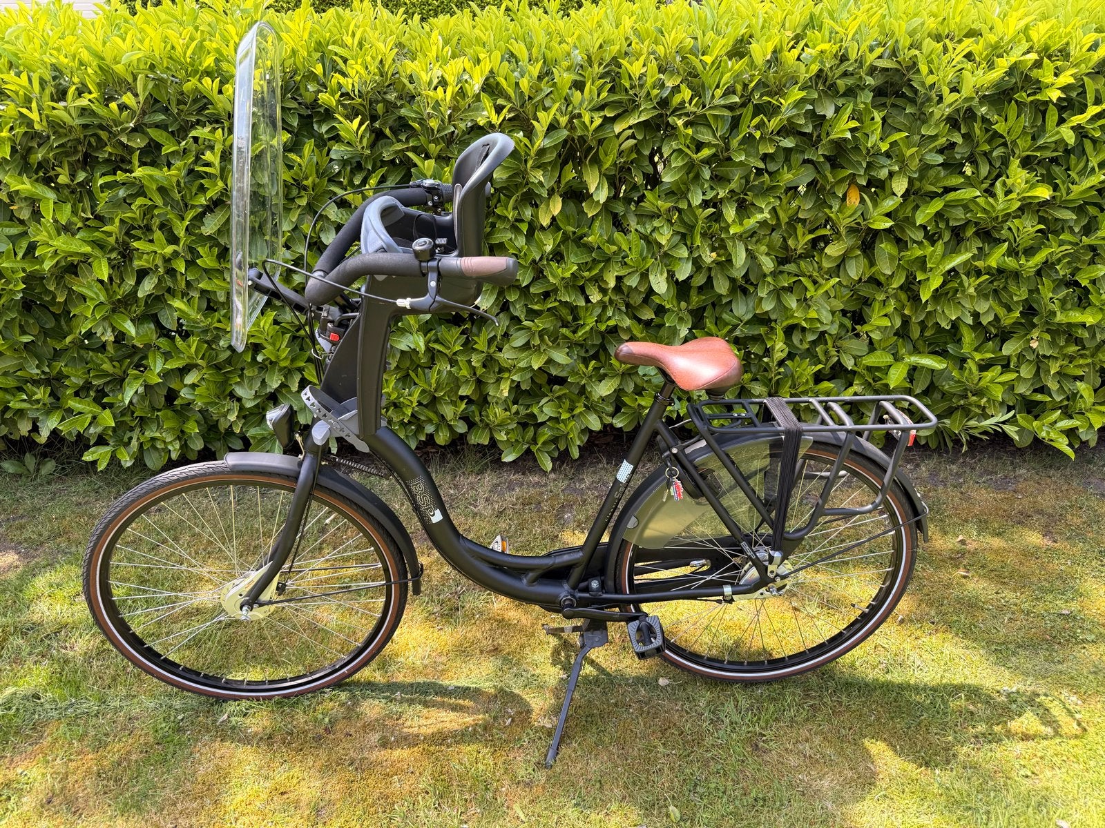 BSP Metropolis moederfiets met kinderzitje en windscherm, Zo goed als nieuw, Trommelrem, Ophalen, Overige merken