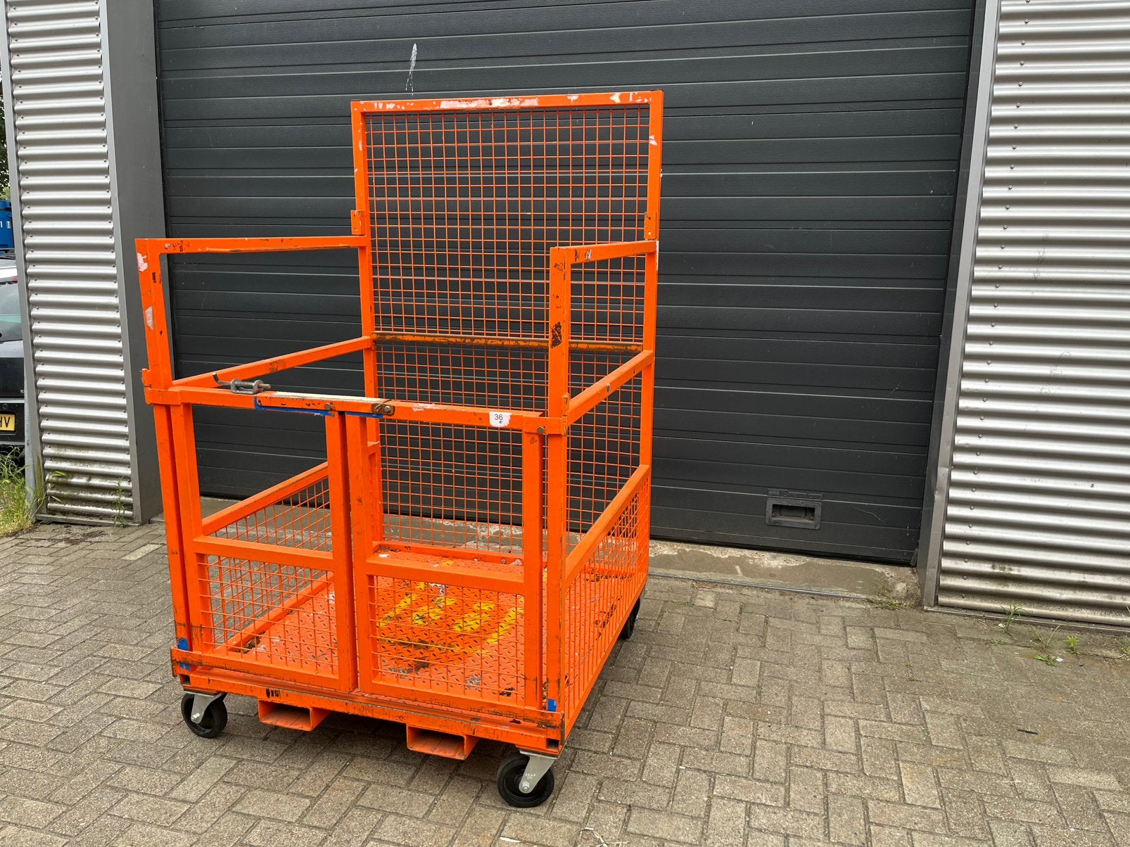 1 Manbak werkbak heftruck platform 1.2m x1.2m werkkooi ️, Ophalen, Gebruikt