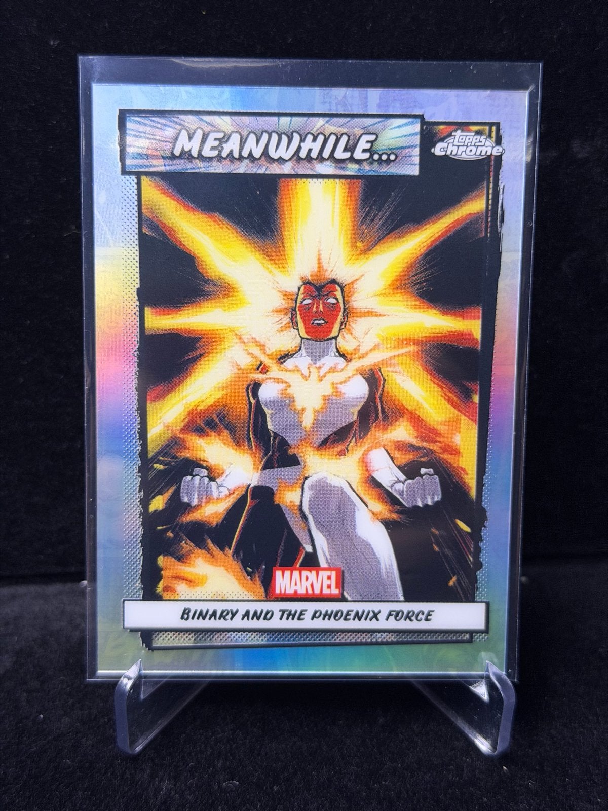 Topps Chrome Marvel 2026 Meanwhile… Binary & Phoenix Force M, Verzamelen, Stripfiguren, Verzenden, Zo goed als nieuw