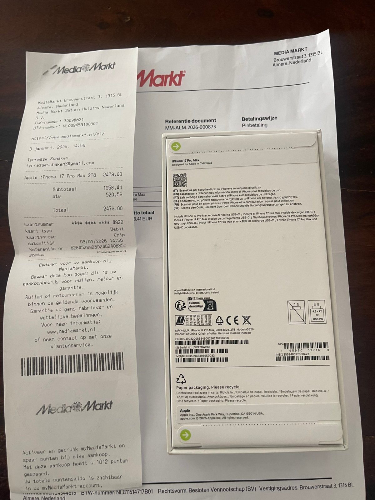 Iphone 17 pro max 2TB, Drie personen of meer, Oktober