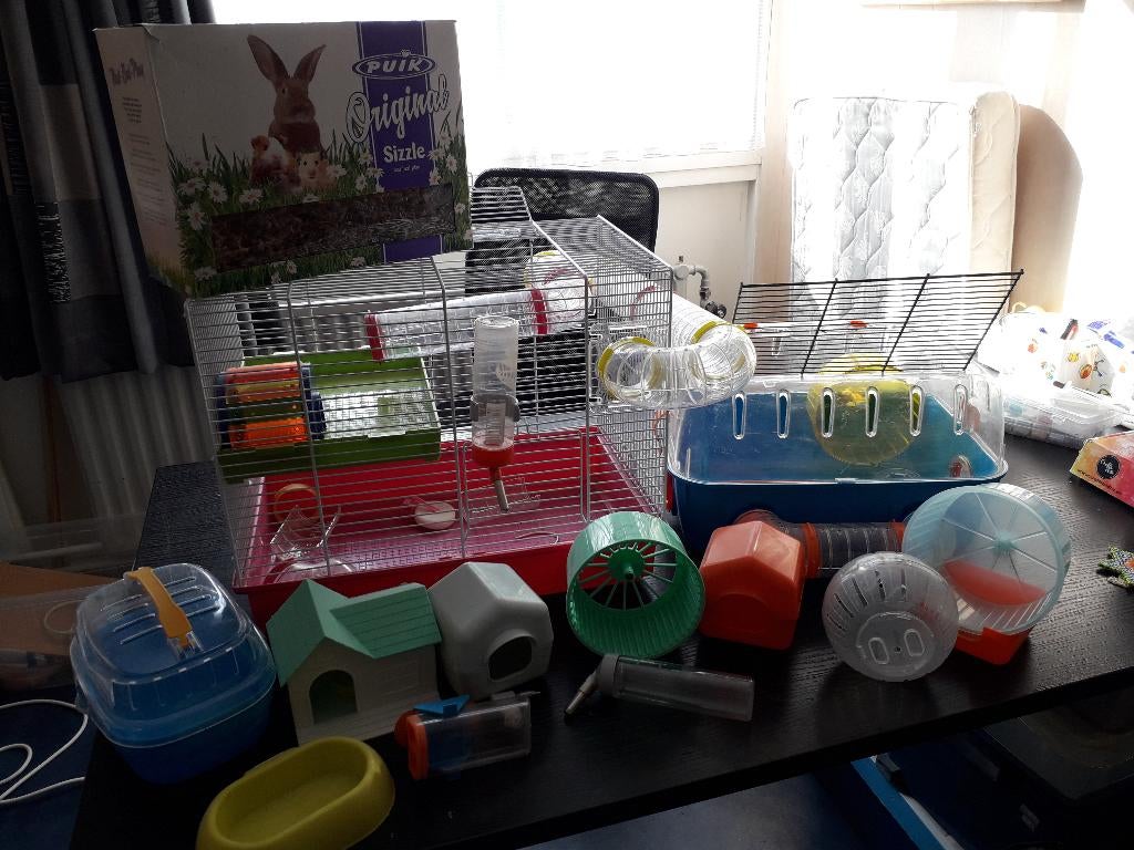 Hamsterkooien en toebehoren, Kooi, Minder dan 75 cm, Zo goed als nieuw, Hamster