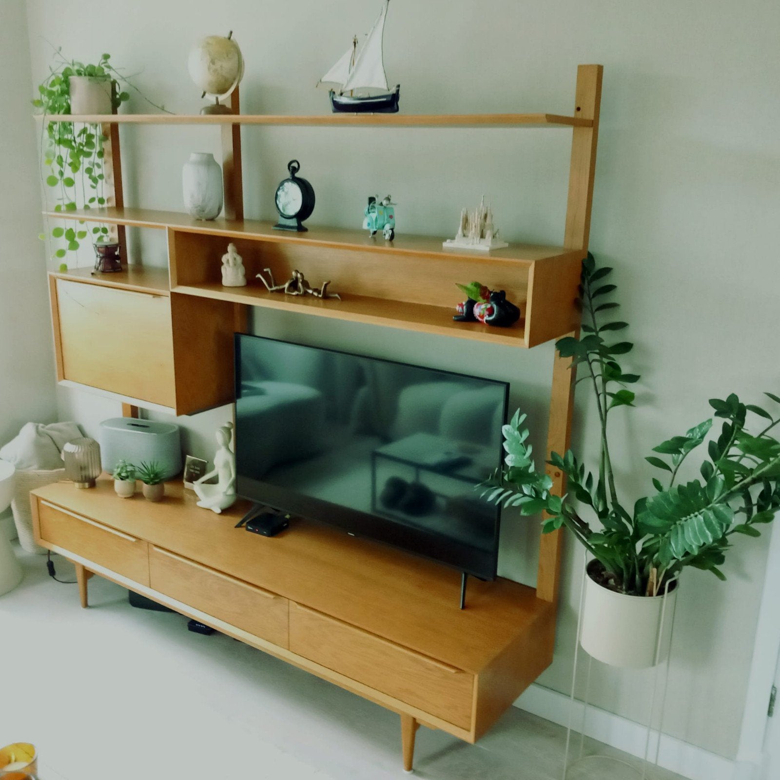 Maisons du monde eikenhouten 3 laden 1 deur  tv-opbergrek, Ophalen, Zo goed als nieuw