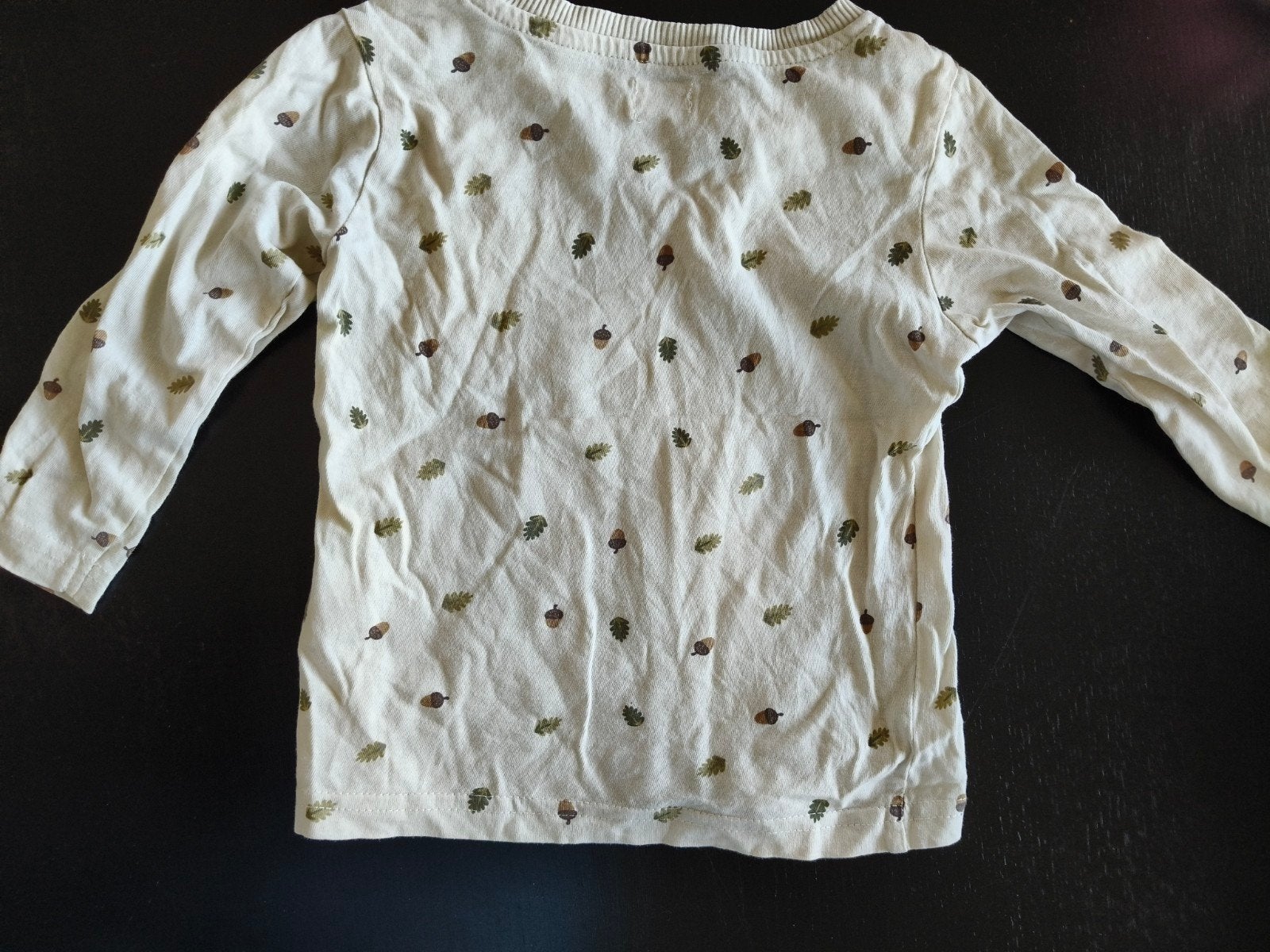 T-shirt met lange mouwen maat 80 (eikels), Kinderen en Baby's, Babykleding | Maat 80, Zeeman, Gebruikt, Jongetje of Meisje, Ophalen of Verzenden