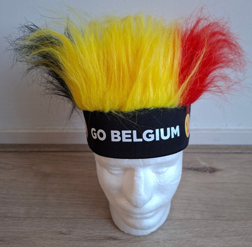 Haarband met pruik van Belgie, Ophalen of Verzenden, Gebruikt, Buitenlandse clubs, Pet of Muts
