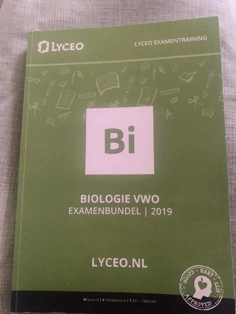 Examenbundel biologie VWO Lyceo, Ophalen of Verzenden, Beta, Zo goed als nieuw, WO