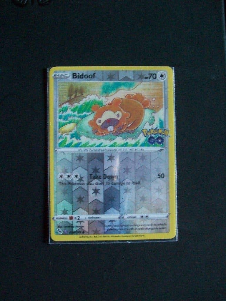 6125: Nieuwe Pokemon Go Kaart BIDOOF/ DITTO HP 70 (059/078), Verzenden, Nieuw, Losse kaart, Foil