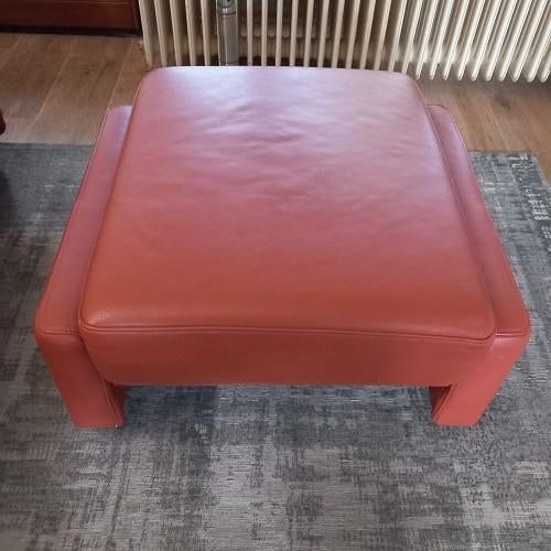 hocker van leer brique, Ophalen, Gebruikt, 50 tot 75 cm, Leer