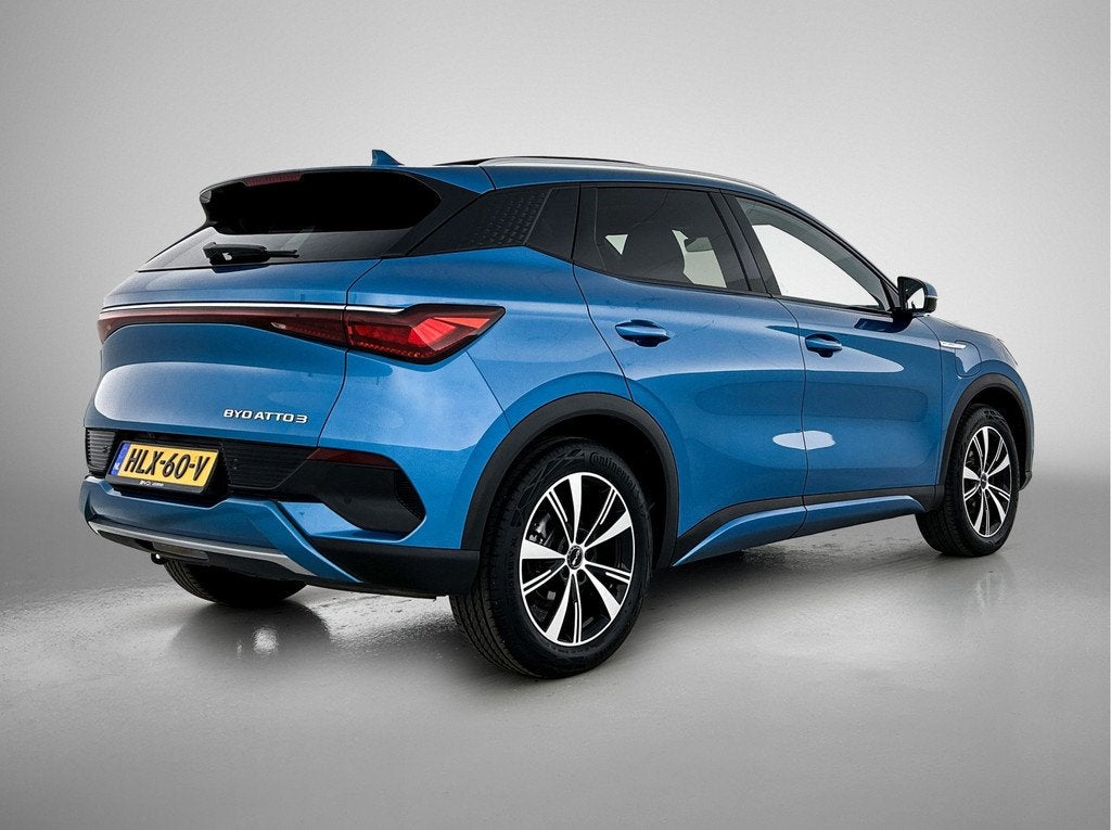 BYD ATTO 3 Comfort 60 kWh | Origineel NL! (bj 2025), Auto's, BYD, Gebruikt, Automatische klimaatregeling, Blauw, 204 pk