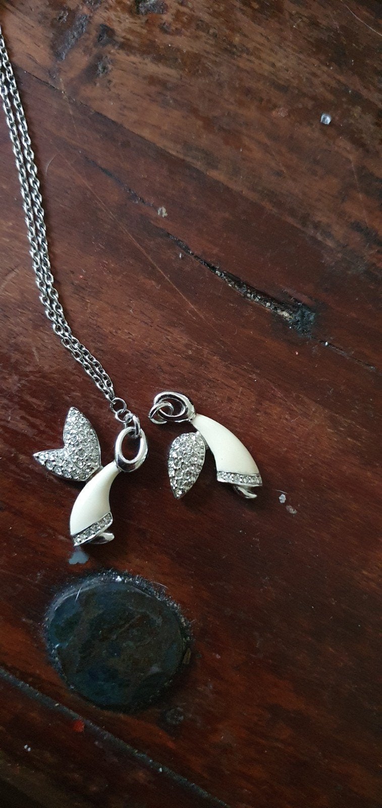 Swarovski Dancing Angels Ketting met Emaille en Kristal, Sieraden, Tassen en Uiterlijk, Met hanger, Overige materialen, Ophalen of Verzenden