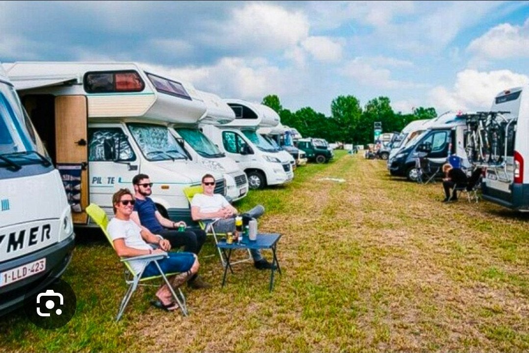 Rock werchter mobilehome tickets. Camping camper, Twee personen