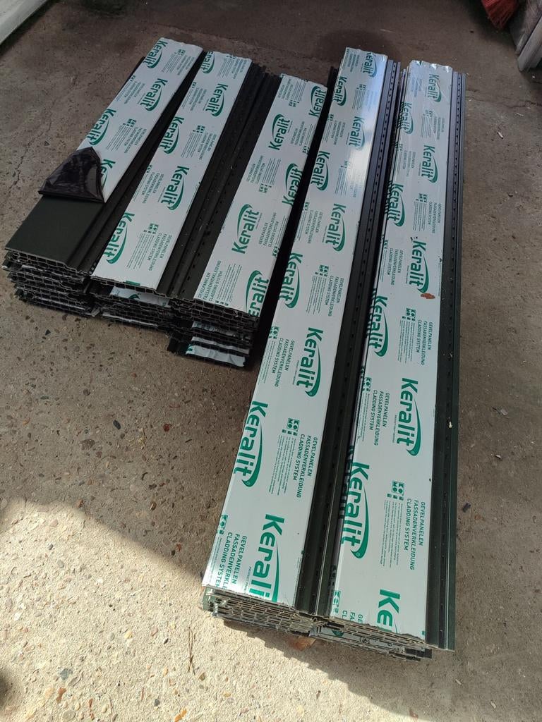Keralit gevelpanelen 143mm timbergreen pure mat, Doe-het-zelf en Verbouw, Platen en Panelen, Ophalen, Nieuw, Overige materialen