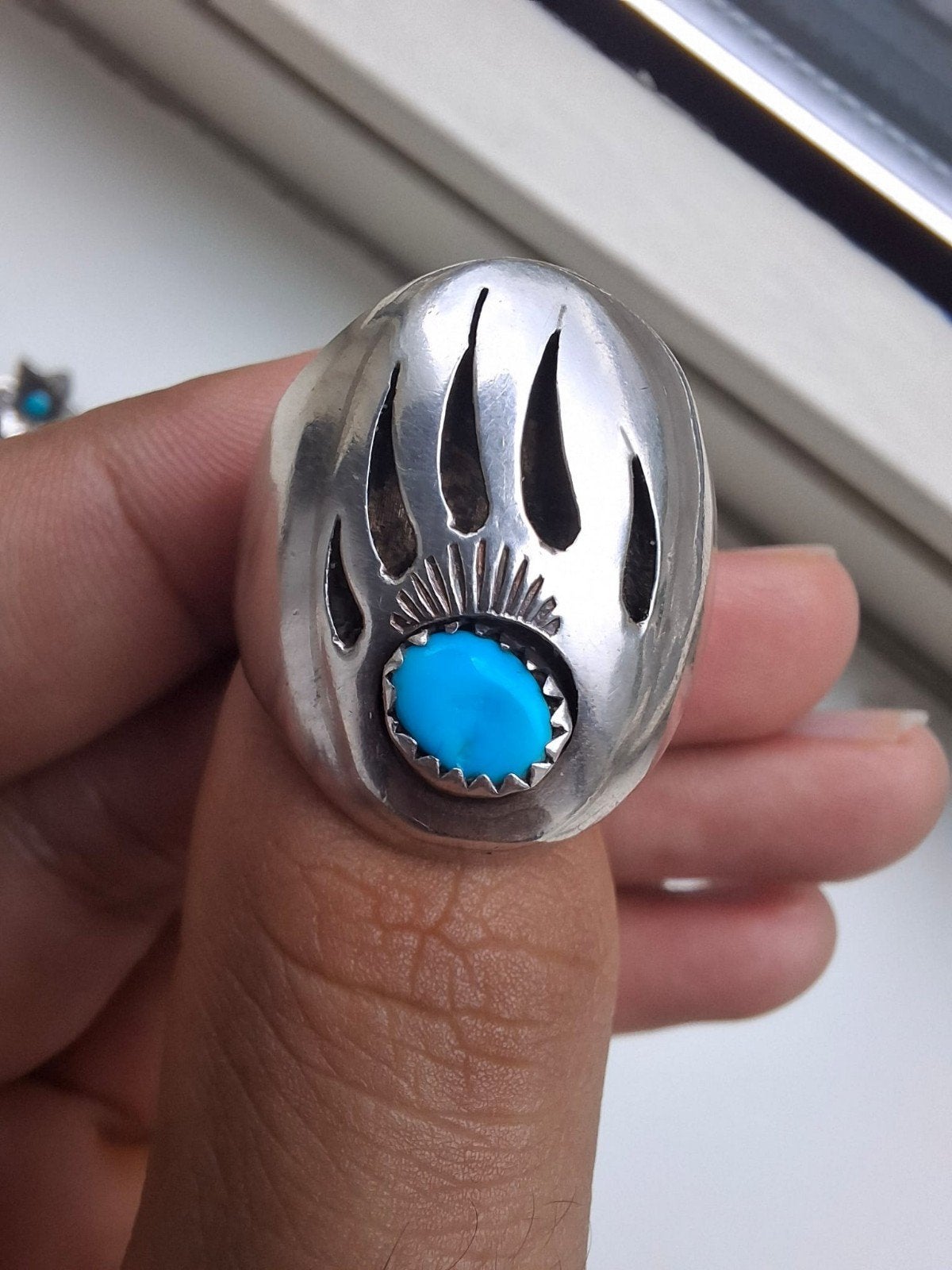 Navajo bearpaw, Ophalen of Verzenden, Zilver