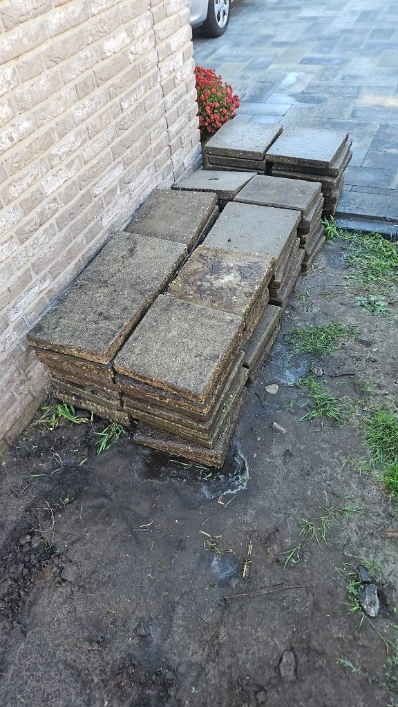 Tegels 30x30, Ophalen, Gebruikt, Beton, Terrastegels