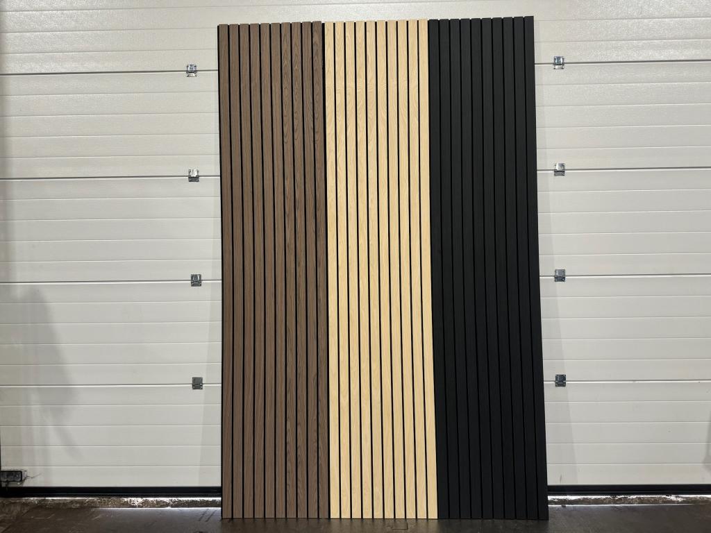 Akoestische wandpanelen 2900 x 60 cm - 50x10 mm - Rose wood