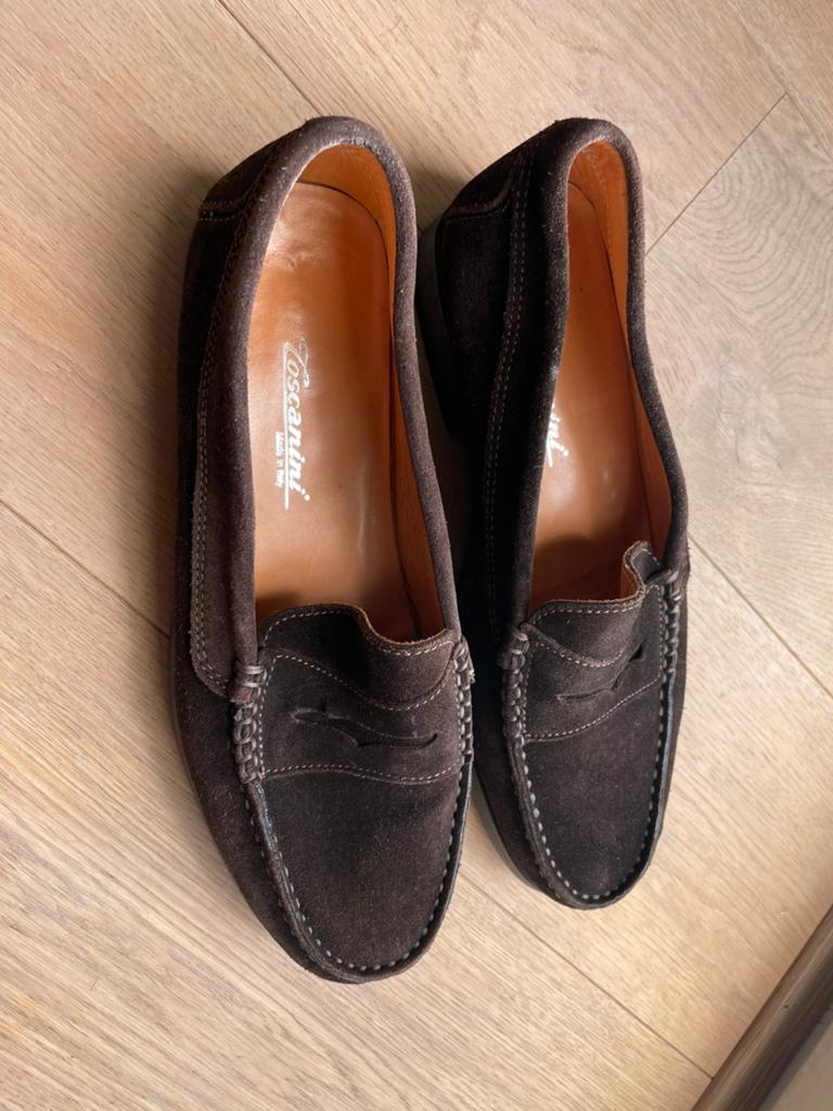 Suède schoenen van Toscanini, Ophalen, Zo goed als nieuw, Bruin