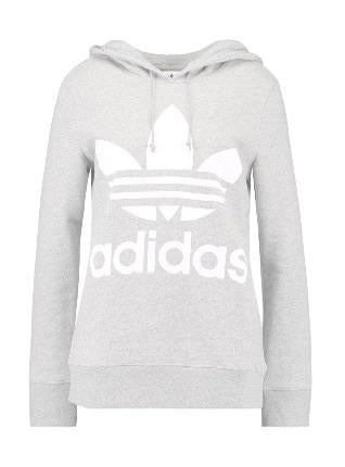 Adidas Trefoil ADICOLOR trui hoodie grijs wit maat S 36, Overige typen, Ophalen of Verzenden, Zo goed als nieuw, Maat 36 (S)