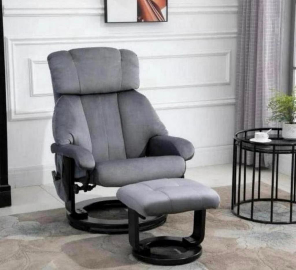 Massagestoel met Voetenbank - Comfort en Ontspanning NIEUW, Ophalen of Verzenden, Nieuw, Stof, 75 tot 100 cm