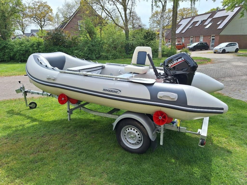 Nimarine 390 rubberboot, Watersport en Boten, Rubberboten, Ophalen, Zo goed als nieuw, Benzine, Aluminium