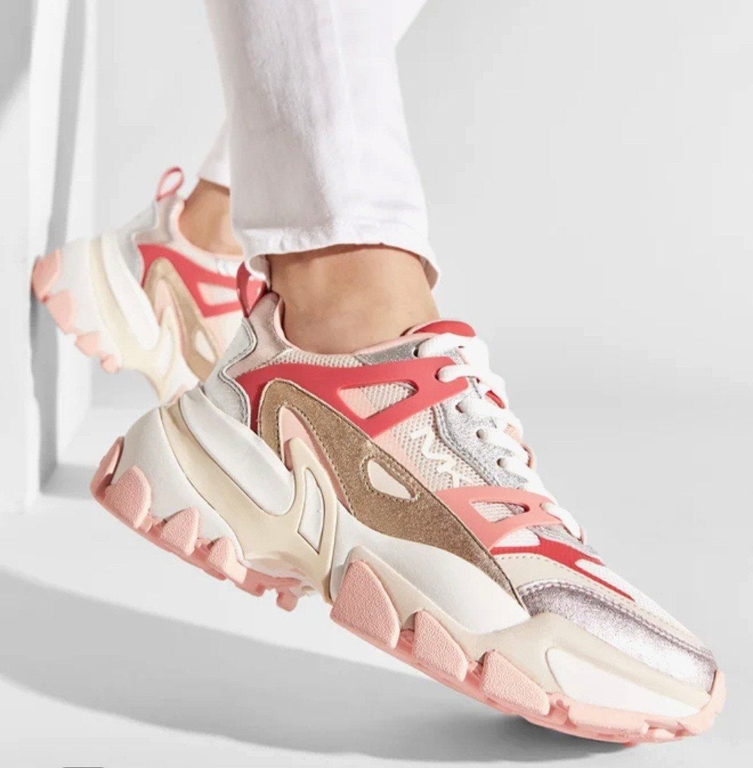 michael kors sneakers 41 nick trainer roze metallic, Overige kleuren, Ophalen of Verzenden, Michael kors, Sneakers of Gympen