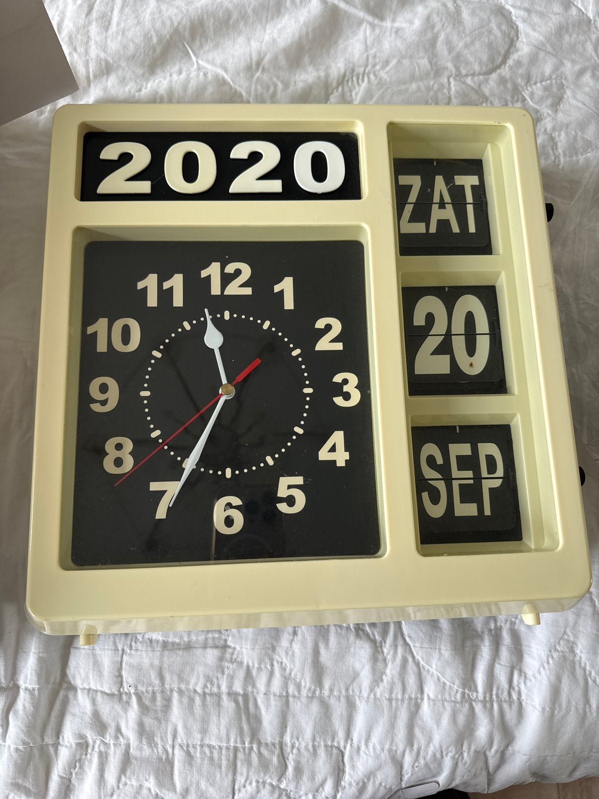 Alecto Jumbo Analoge Klok ACK-70 met datumweergave, Wandklok, Verzenden, Analoog, Nieuw