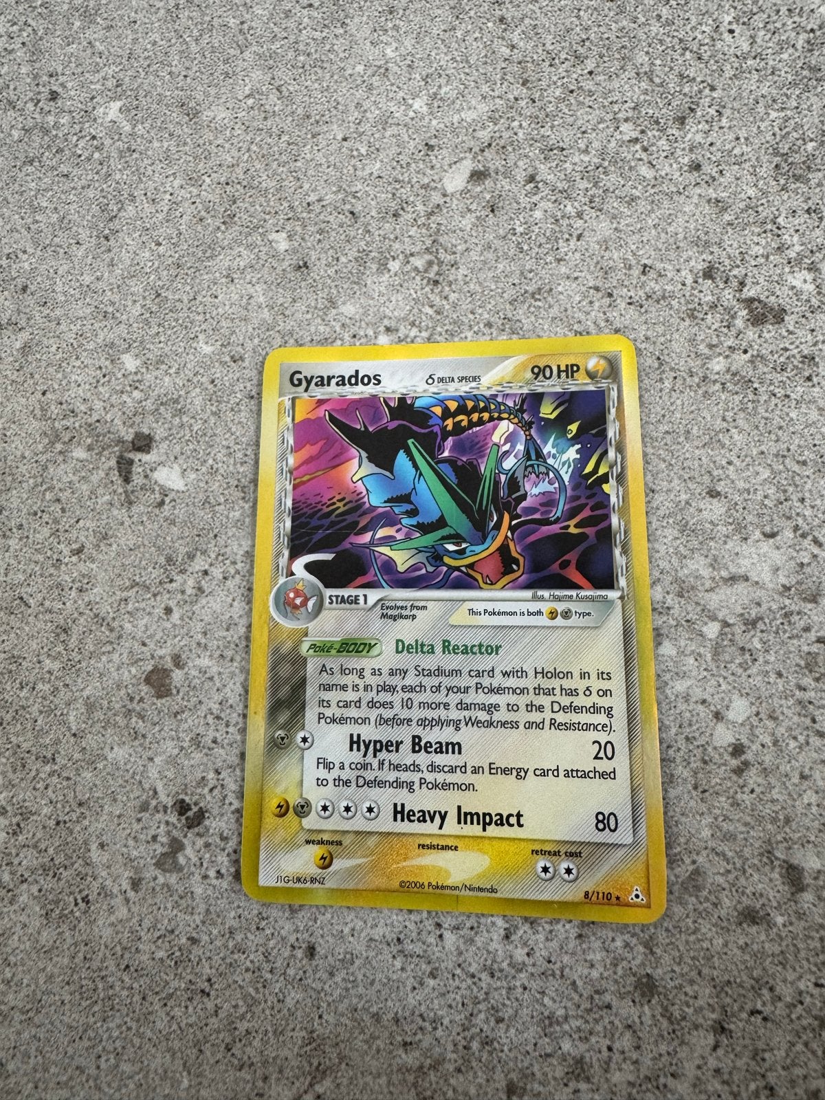 Gyarados 8/110, Verzenden, Zo goed als nieuw, Losse kaart, Foil