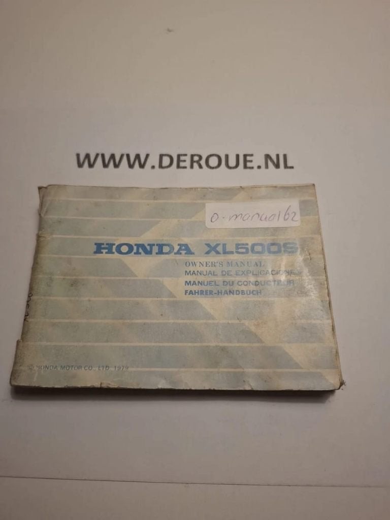 62 0WNERS MANUAL HONDA XL600S USED € 15,00, Ophalen of Verzenden, Honda