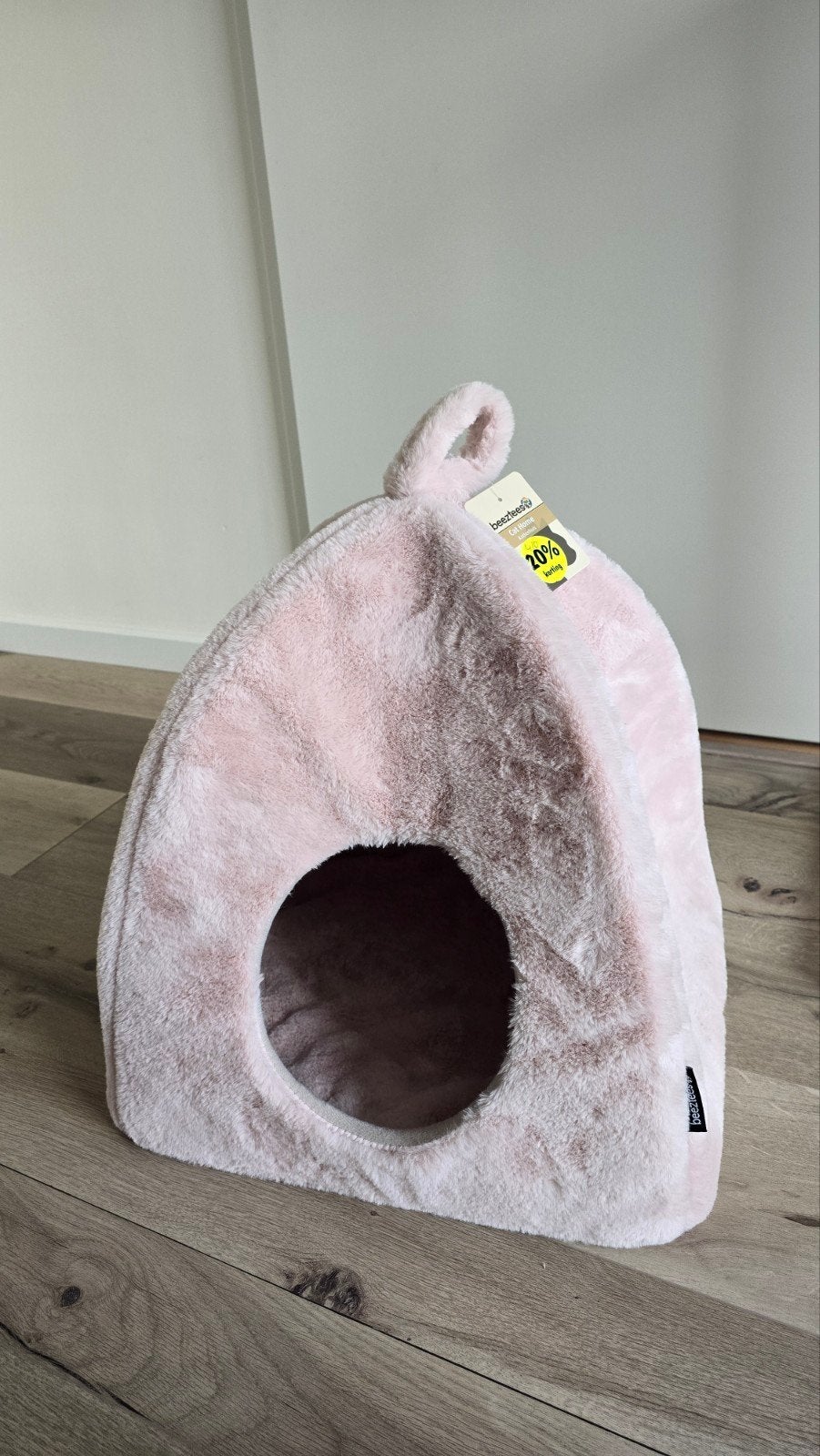 Beeztees kattenhuis lichtroze - nieuw, Dieren en Toebehoren, Ophalen of Verzenden, Nieuw, Pluche